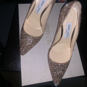Jimmy Choo glitter pumps